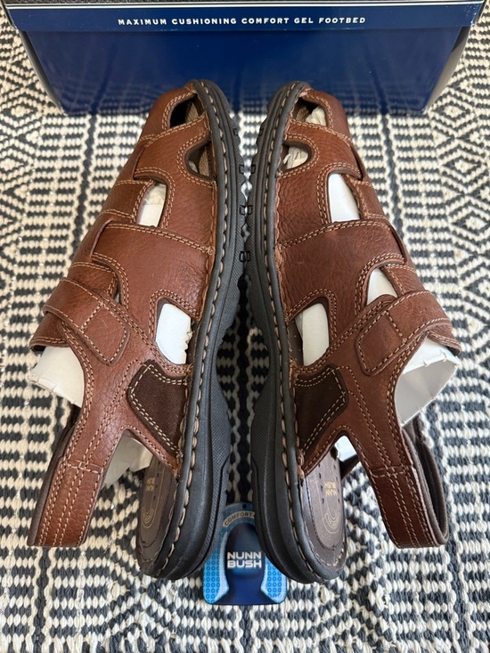 Nunn Bush High Tide Leather Fisherman Ankle Strap Closed Toe Sandals main image 7